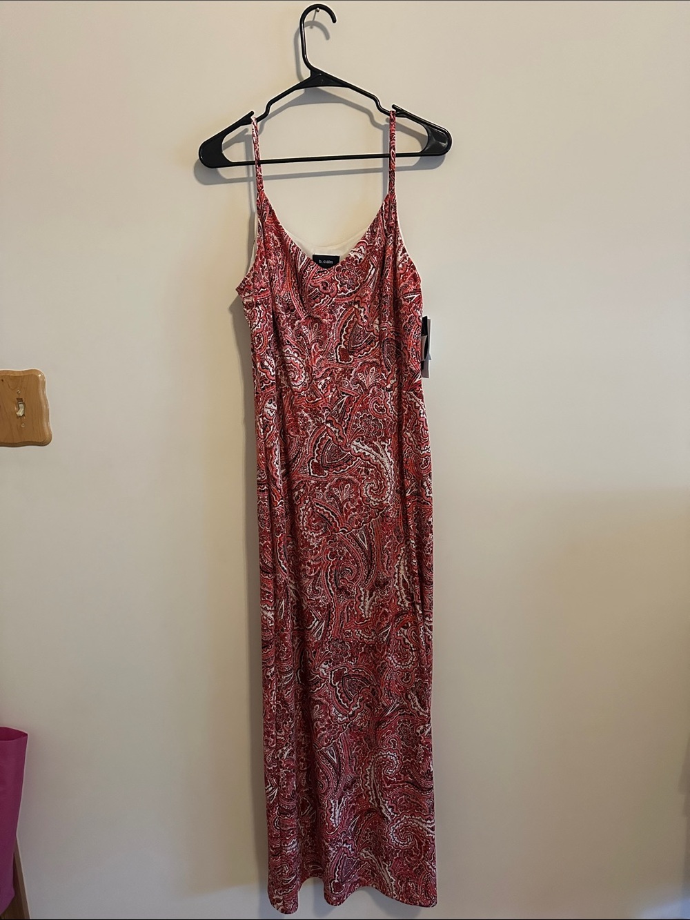 Paisley Slip Maxi Dress in Red - Sleeveless Summer Style